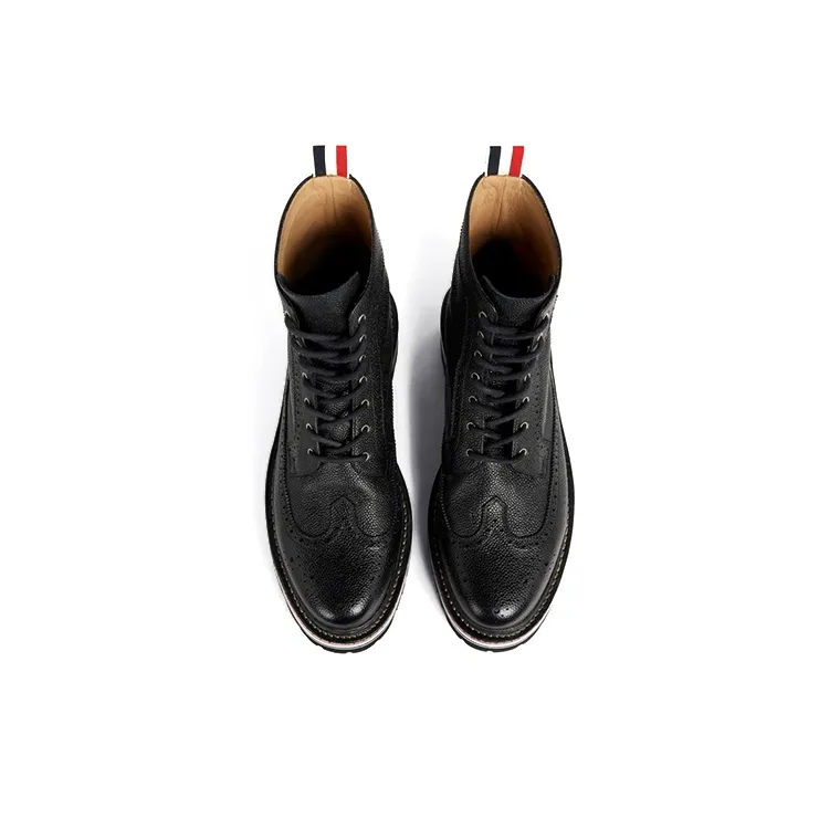 THOM BROWNE Martin Boots Men Black-3