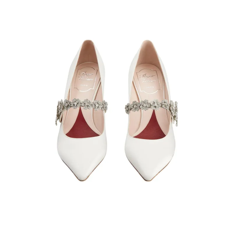 Roger Vivier Bouquet Flower High Heels 6.5cm Women's Beige-2