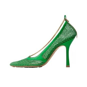 Bottega Veneta Mesh Square Toe Pumps