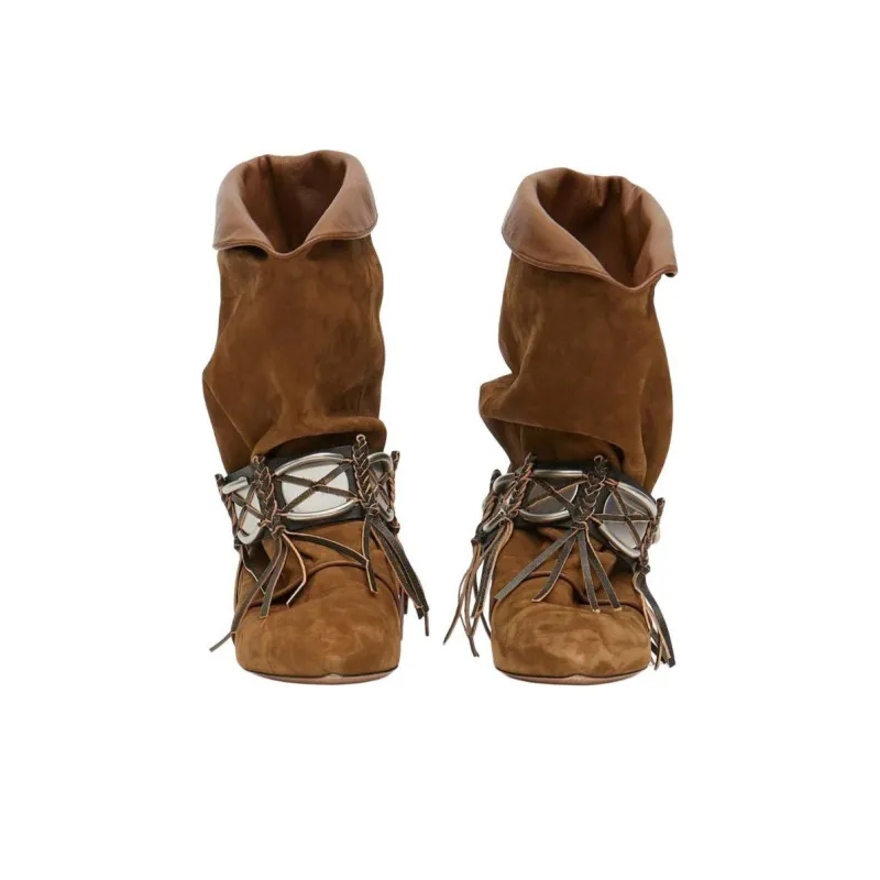 ISABEL MARANT Edrik Gaucho Ankle Boots 4.5cm Women's Brown-4
