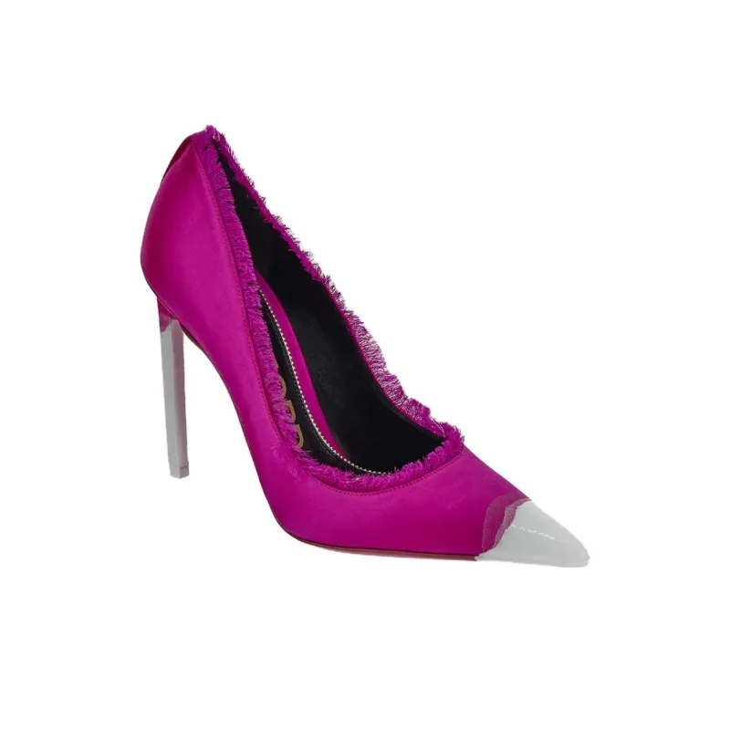 TOM FORD Pointed-Toe Frayed Edge Pumps-2