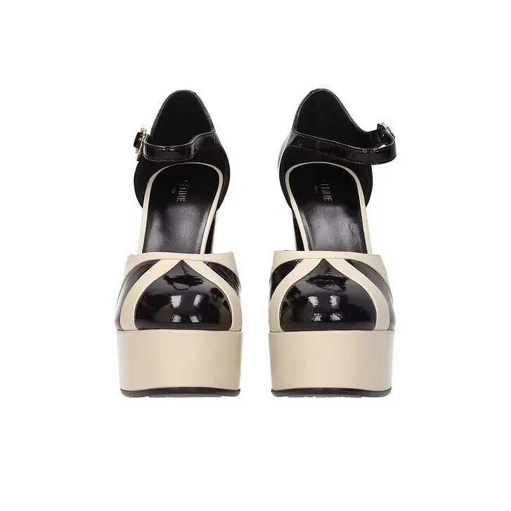 CELINE High Heels Women's Black White-4