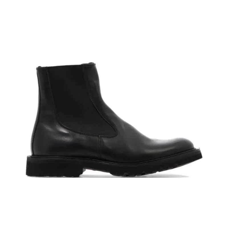 Tricker's Short Chelsea Boots Men's Black-1