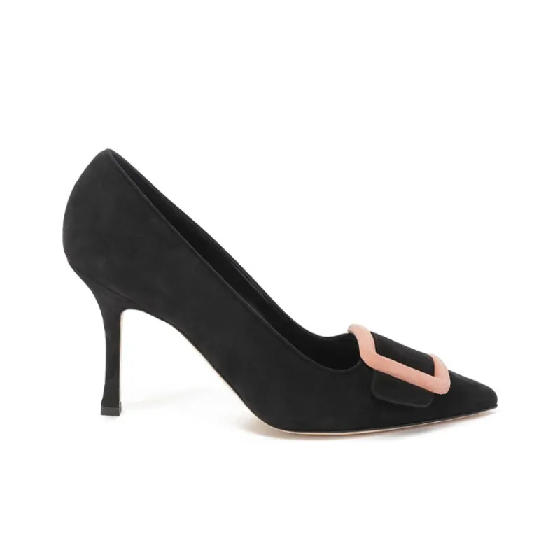 MANOLO BLAHNIK High Heels 9cm Women's Black-1