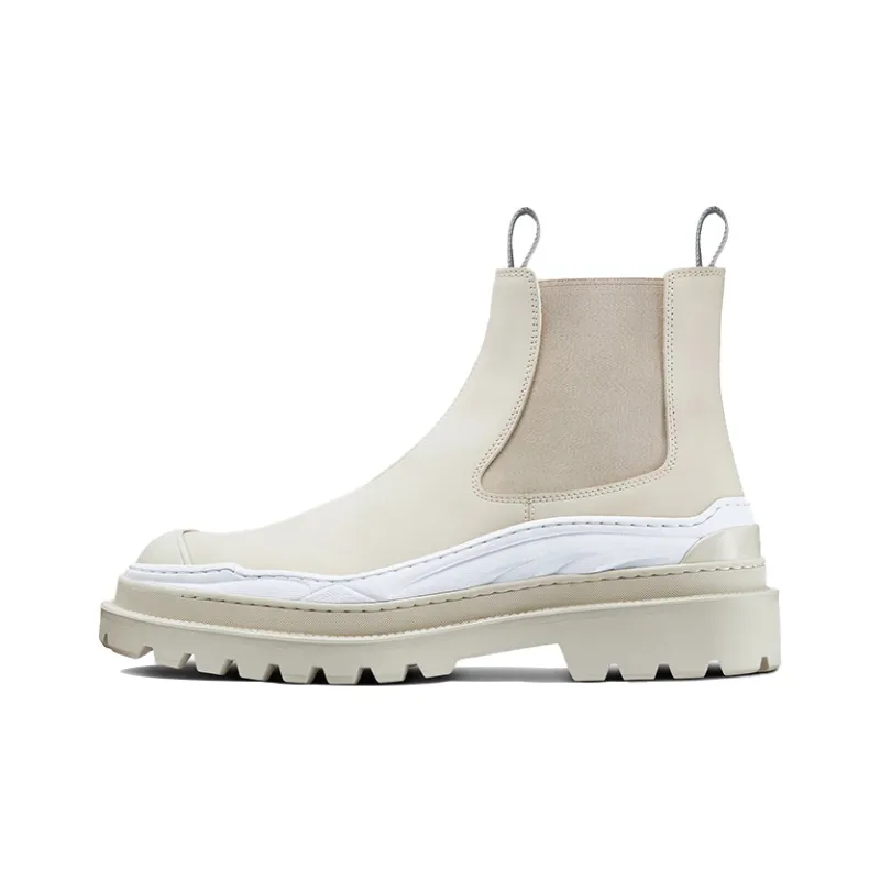 Sacai x DIOR And Sacai Chelsea Boots Men's Ecru-0