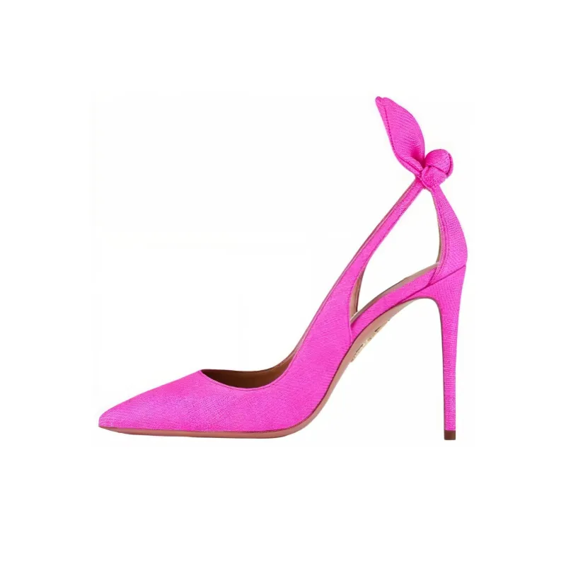 AQUAZZURA Bow Tie 105mm Pointed-toe Pumps-0