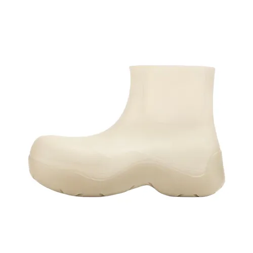 Bottega Veneta Puddle Rain Boots Ankle Boots Men's White