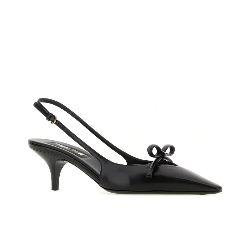 MIU MIU Slim Heel High Heels Women's Black-1