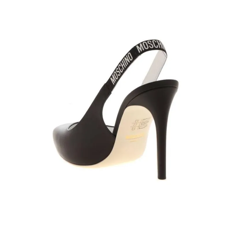 MOSCHINO Slim Heel High Heels 11cm Women's Black-4