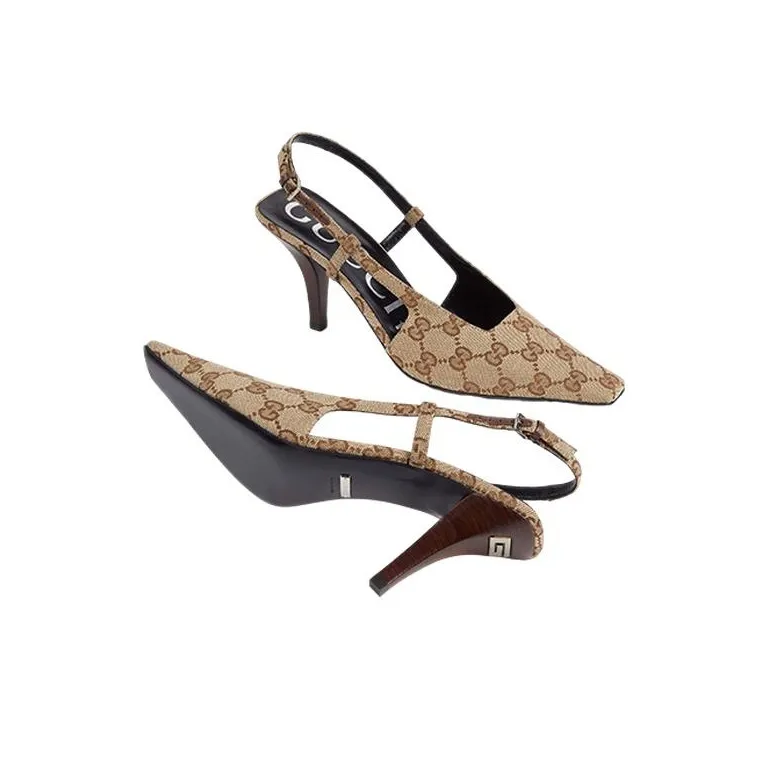GUCCI 75mm GG Supreme-canvas Pumps-4