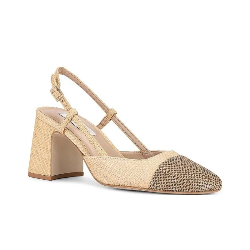 STEVE MADDEN BECKA Chunky Heel High Heels 7cm Women's Light Brown-2