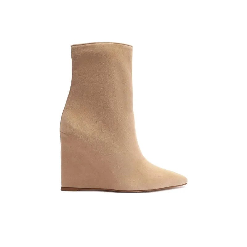 Schutz Asya Ankle Boots 11cm Women's Beige-1