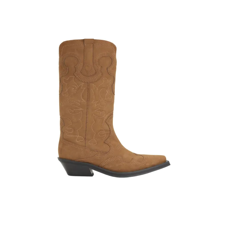 GANNI Ankle Boots Women's Brown-1