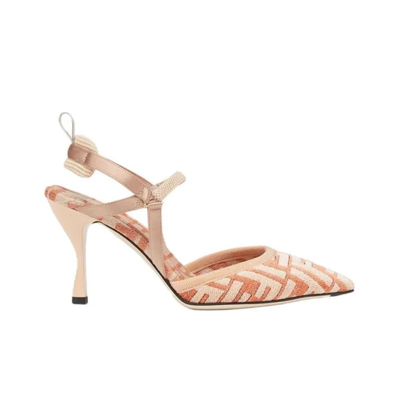 FENDI Colibrì Lite Slim Heel High Heels 8.5cm Women's Pink-1