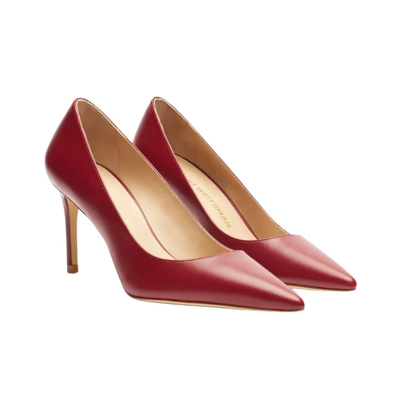 Stuart Weitzman/SW Stuart Slim Heel High Heels 8.5cm Women's Red-2