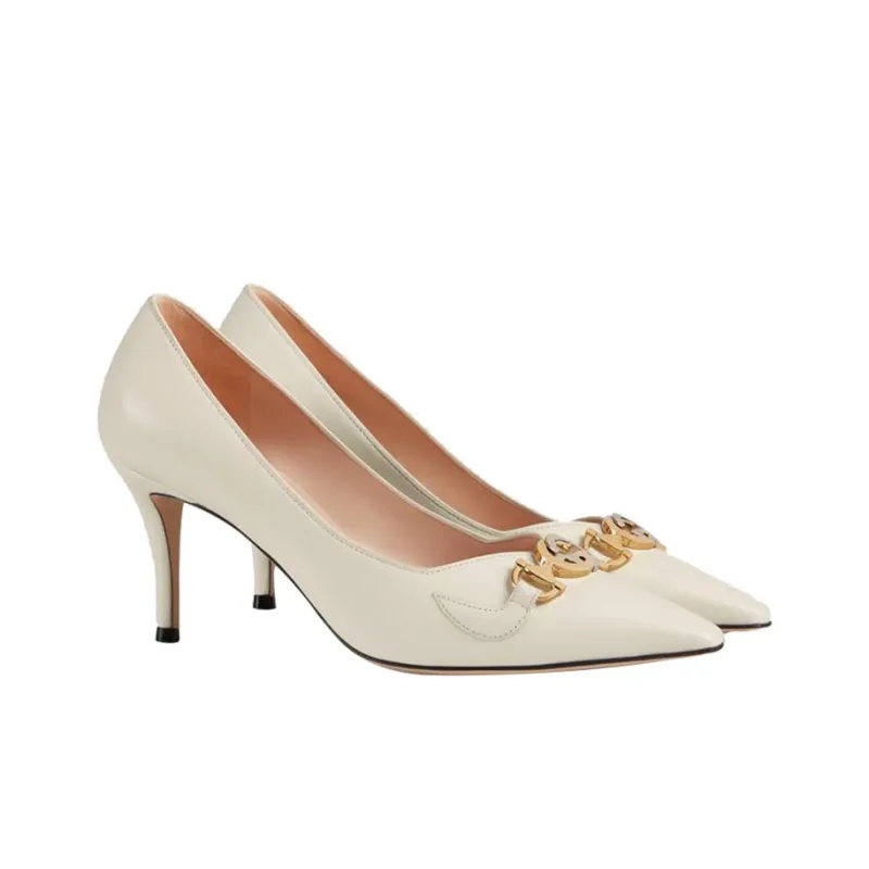 GUCCI Logo Plaque 75mm Pumps-1