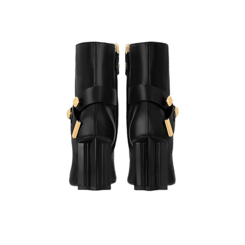 LOUIS VUITTON Silhouette Ankle Boots 8cm Women's Black-3