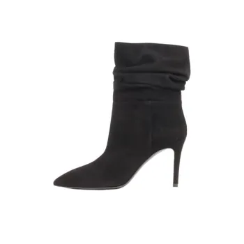 Via Roma 15 Crinkled Ankle Boots Women's Black