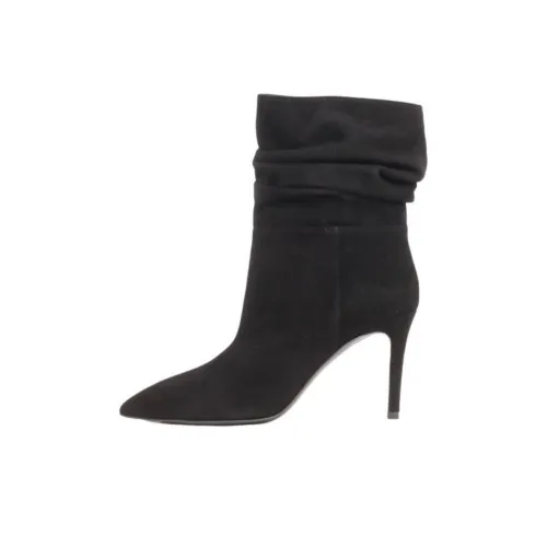 Via Roma 15 Crinkled Ankle Boots Women's Black