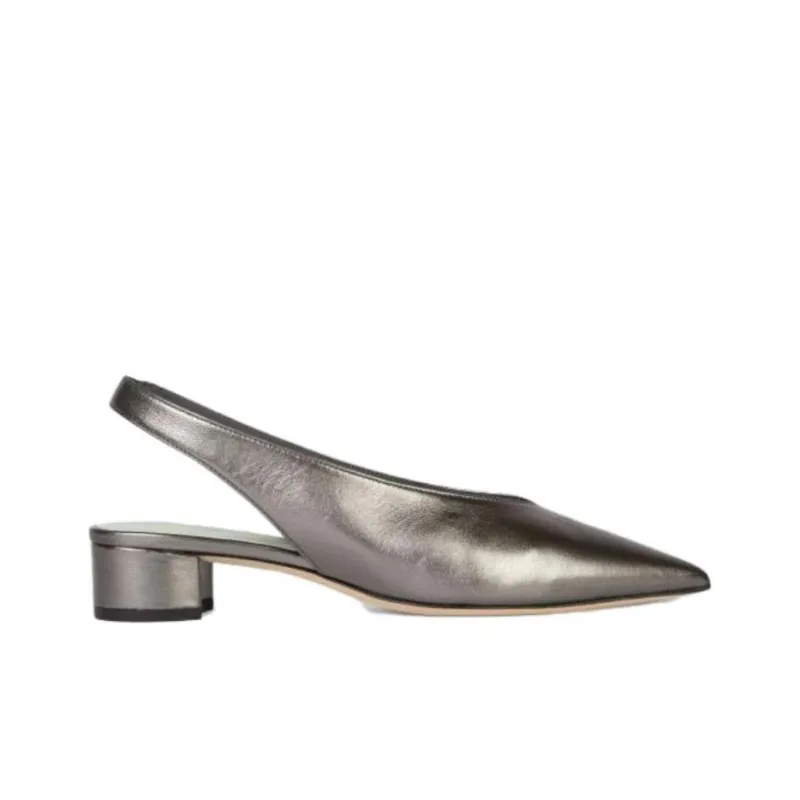 Paul Smith Enid Chunky Heel High Heels Women's Silver-1