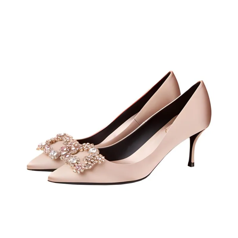 Roger Vivier Efflorescence Embellished Pointed Toe Pumps-2