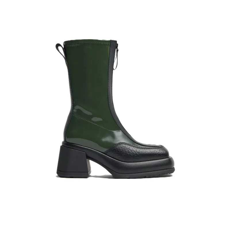 MIISTA Ankle Boots 8cm Women's Black Green-1