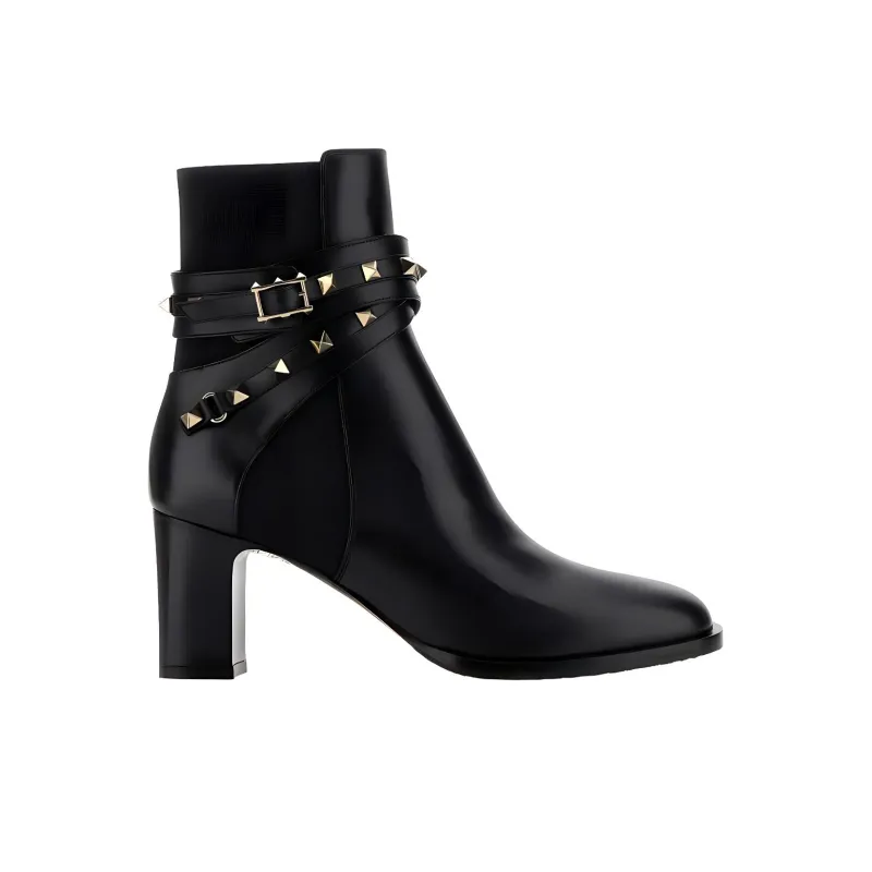 Valentino Garavani Rockstud Buckle Detailed Boots Women's-1