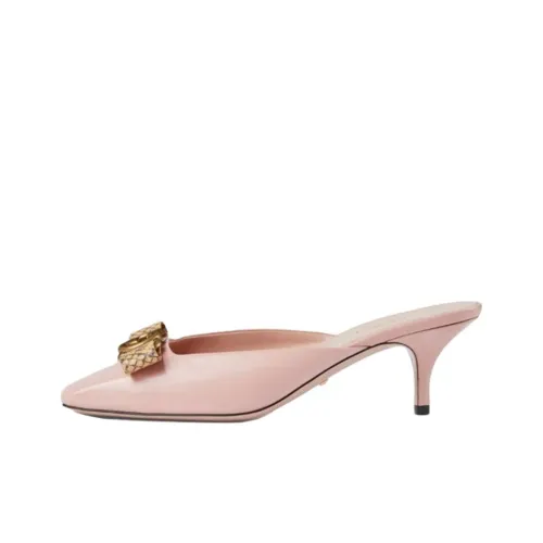 GUCCI Interlocking Cone Heel High Heels 5.3cm Women's Light Pink