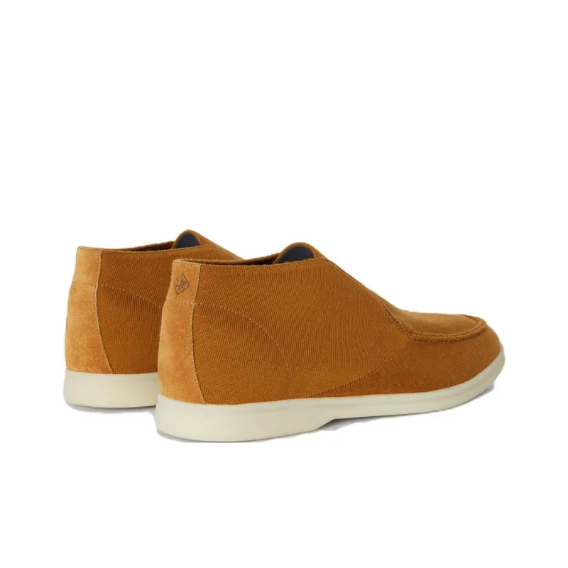 Loro Piana Open Walk Ankle Boots Men's Earth Yellow-3