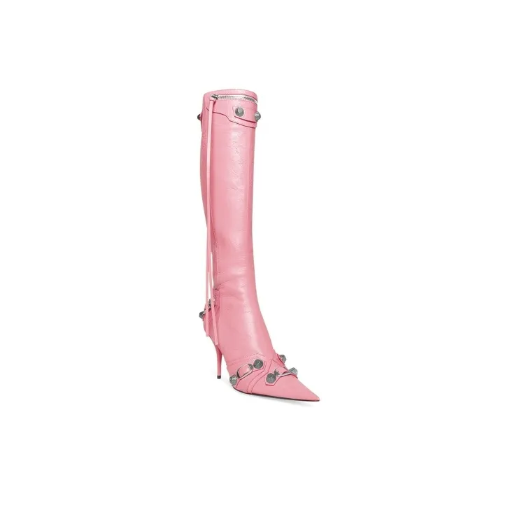 Balenciaga Cagole 90mm Boot Pink Women's-1