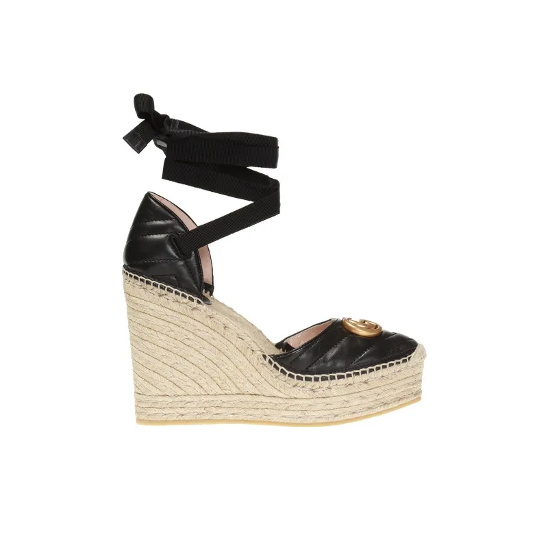 GUCCI Wedge Heel Platform Shoes Women's Black-1