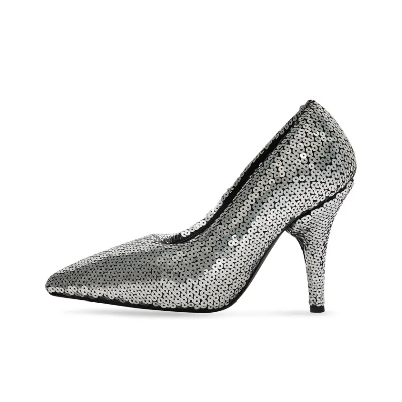 Balenciaga XL Cone Heel High Heels 11cm Women's Silver-0