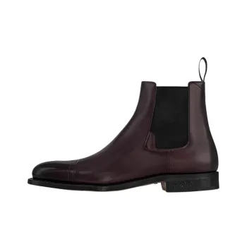 LOUIS VUITTON Varenne Short Chelsea Boots Women's Burgundy
