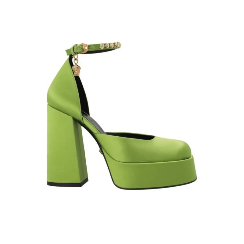 VERSACE Medusa Aevitas 125mm Satin Pumps-1