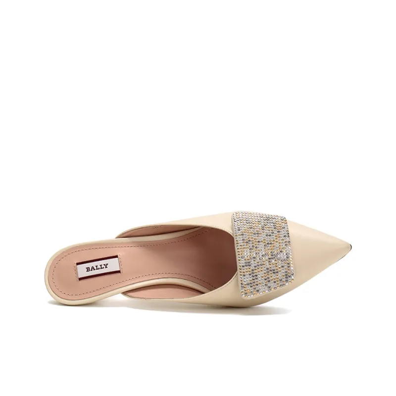BALLY Cone Heel High Heels 5.5cm Women's Bone White-4