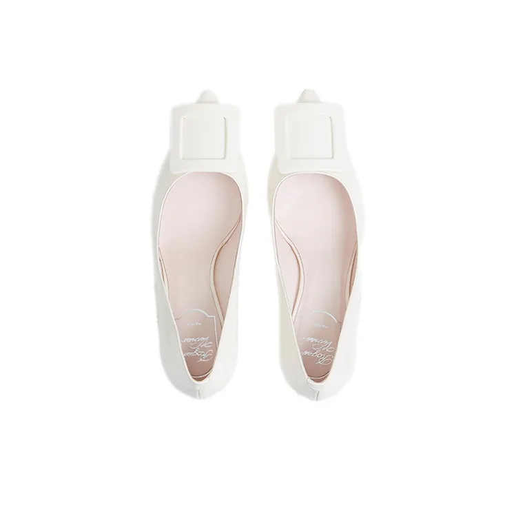 Roger Vivier Viv' In The City Slim Heel High Heels 6.5cm Women's Cream-3