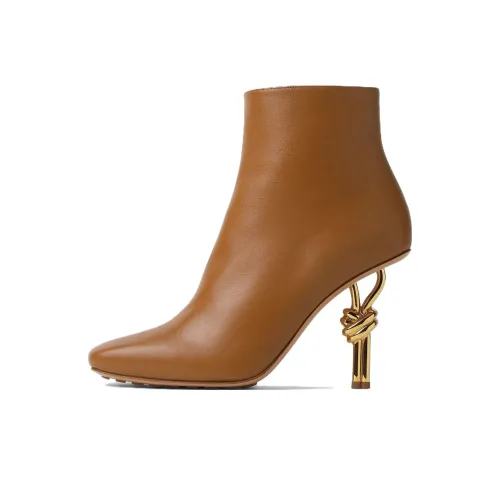 Bottega Veneta KNOT Ankle Boots 9cm Women's Brown