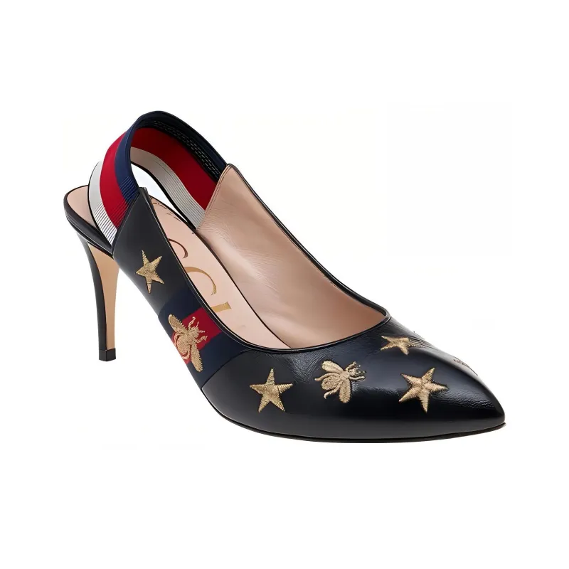 GUCCI Slim Heel High Heels Women's Black-1