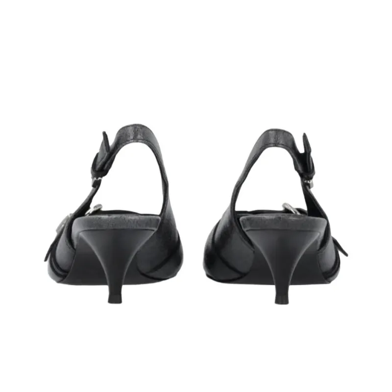 PINKO Buckled Heeled Slingback Pumps-5