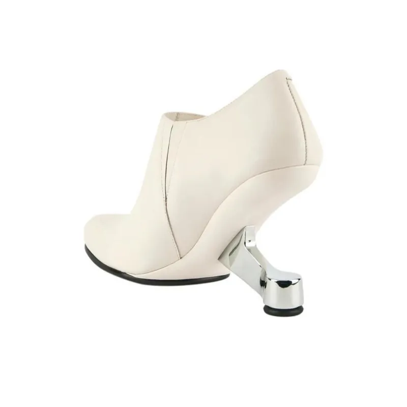 UNITED NUDE Eamz Dot Irregular Heel High Heels 10cm Women's White-3