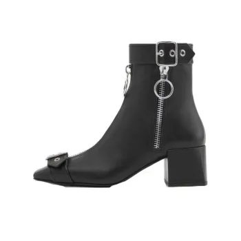 Courrèges Gogo Leather Ankle Boots