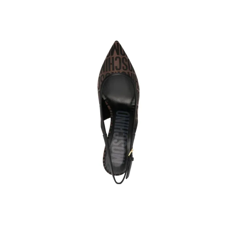 MOSCHINO Logo-jacquard 80mm Pumps-3