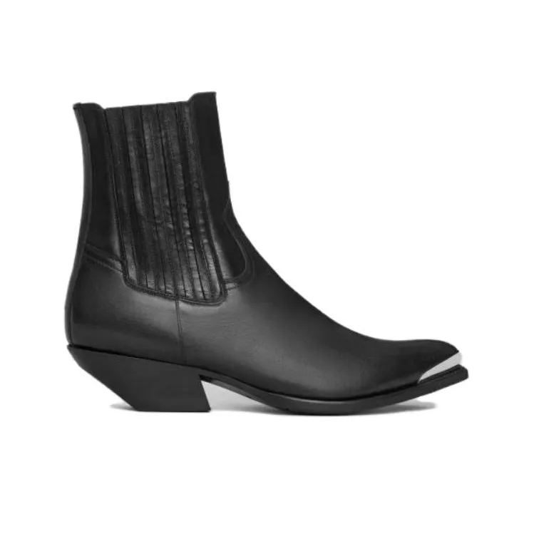 CELINE Short Chelsea Boots 4cm Women's Black-1