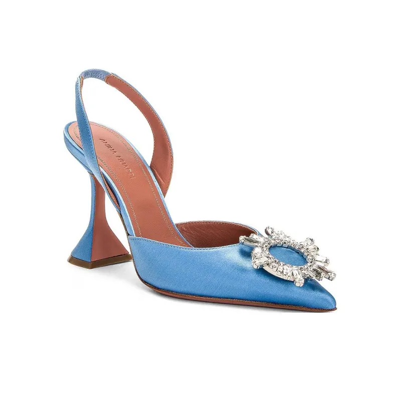 AMINA MUADDI Begum 95mm Satin Pumps-2