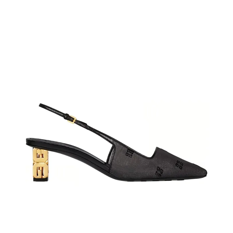 Givenchy 4G Chunky Heel High Heels 5cm Women's Black-1