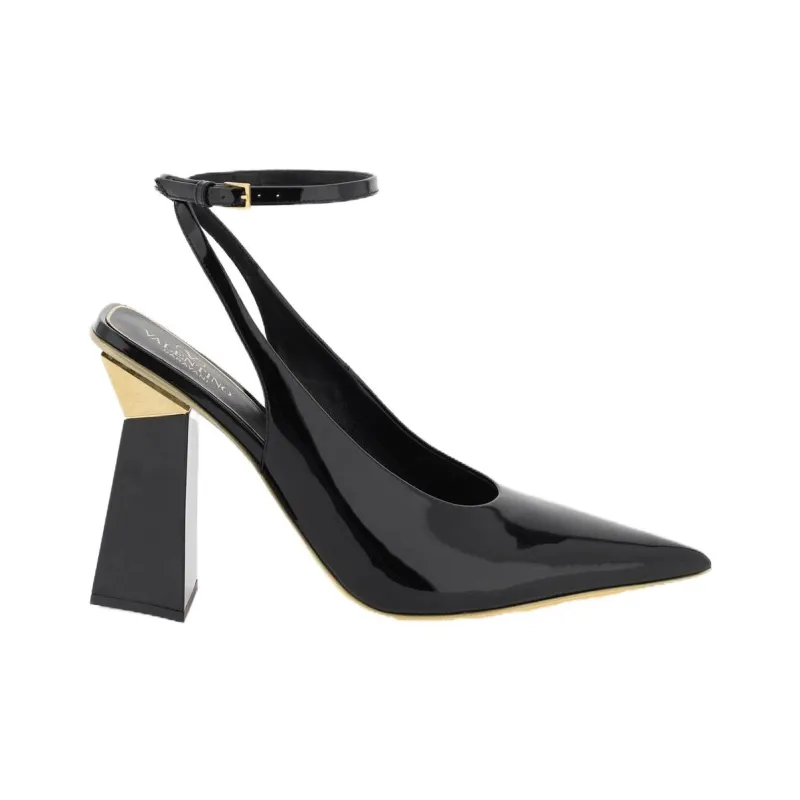 Valentino Chunky Heel High Heels Women's Black-1