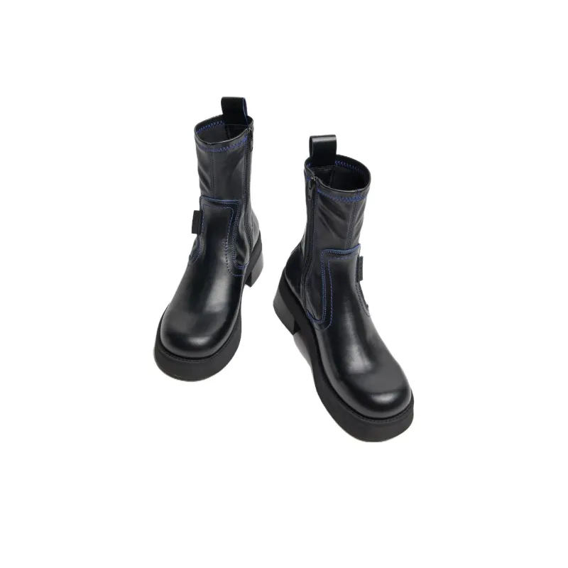 MIISTA Ankle Boots 6cm Women's Blue Black-1