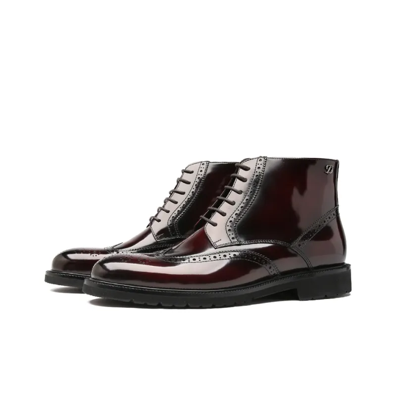 S. T.DUPONT Ankle Boots Men's Burgundy-1