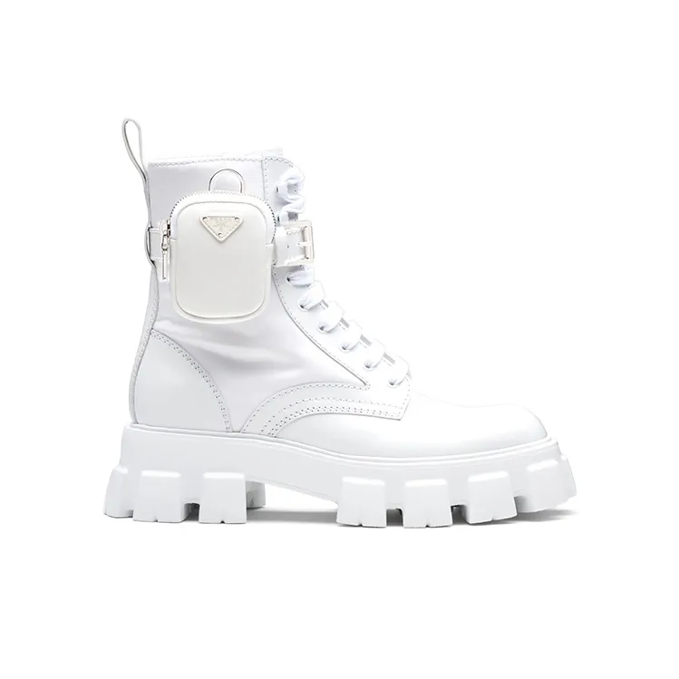 PRADA Monolith Ankle Boots Men's White-1