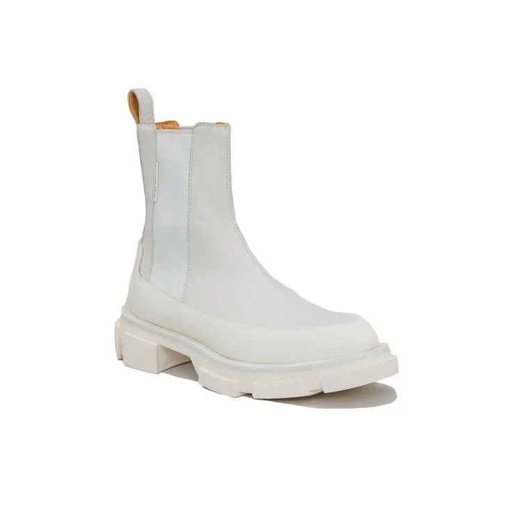 Both Short Chelsea Boots Women's White-3